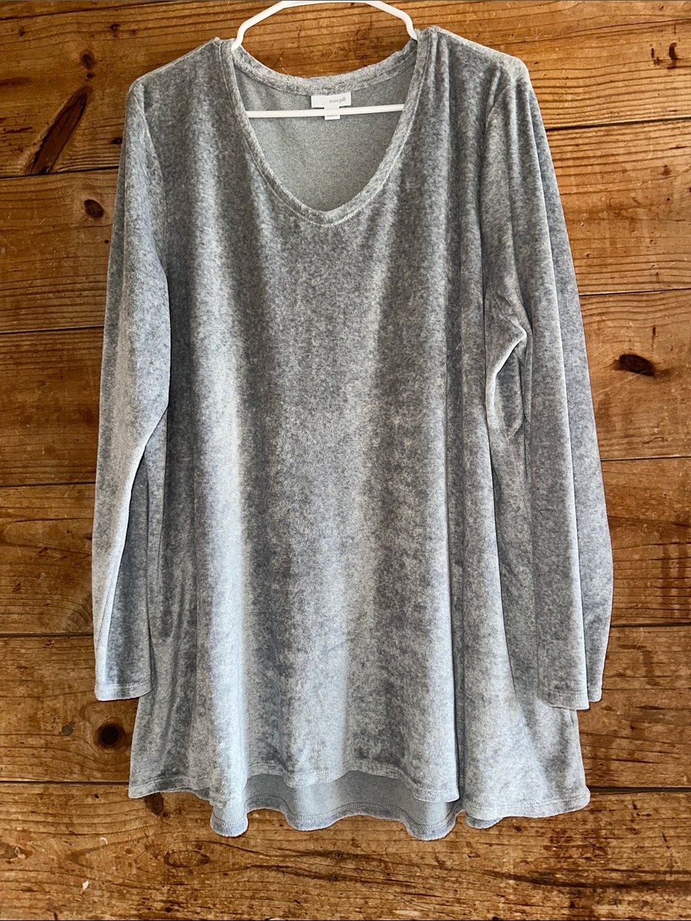 PureJill by J.Jill Velour Long Sleeve Tunic Top